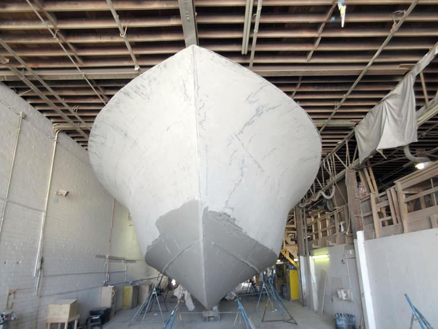 Construction of Jarrett Bay Boatworks 90