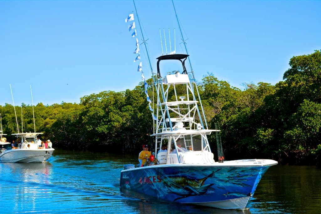 Jimmy Johnson's National Billfish Championship 4 Aces sailfish flags