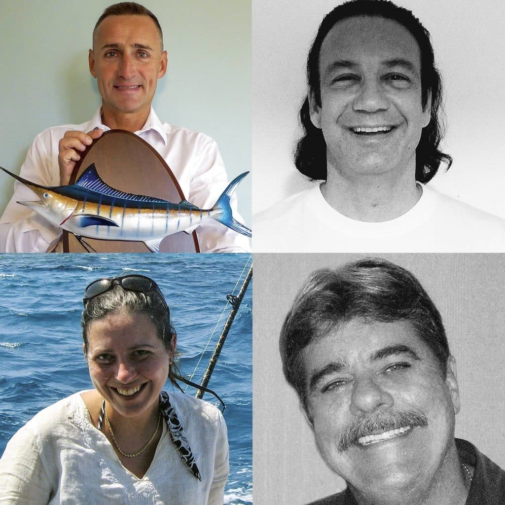 collage of four large marlin anglers