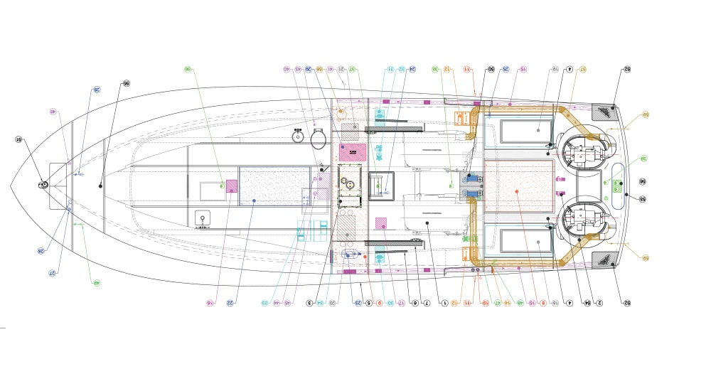 computer aided boat design blueprint