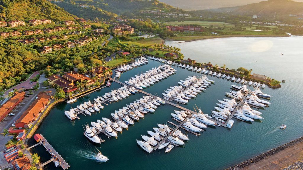 aerial view of los suenos marina and resort