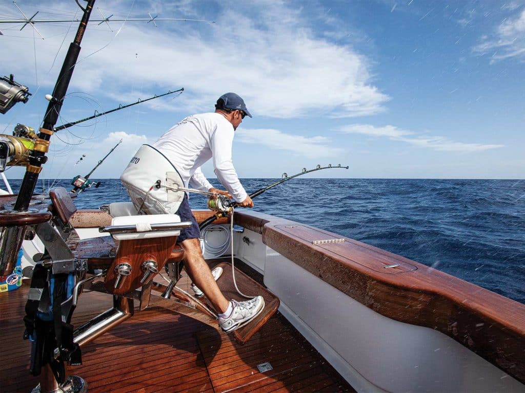 man fishing in a fighting chair