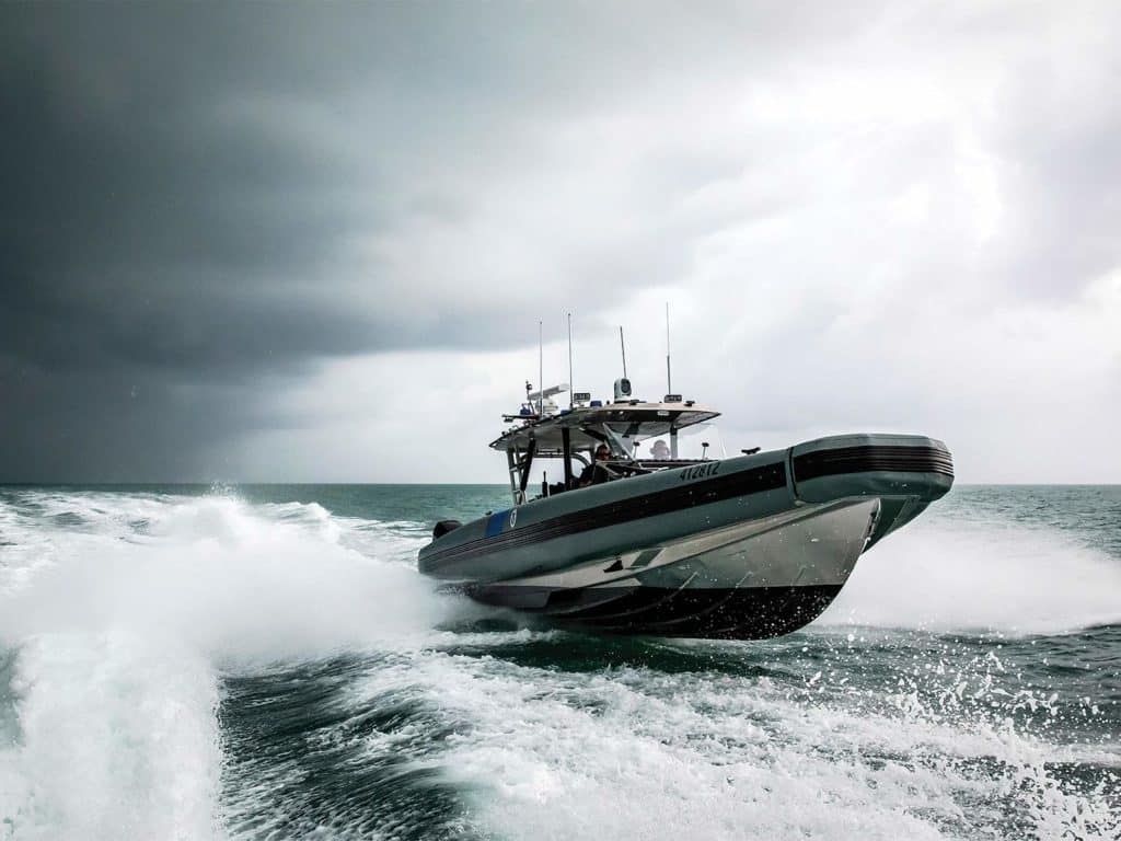 patrol boat on the water
