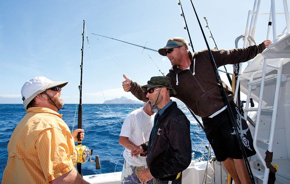team coordination when fishing for marlin and sailfish