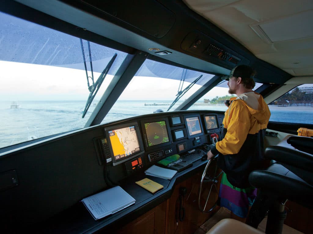 Electronics on sport-fishing Boat