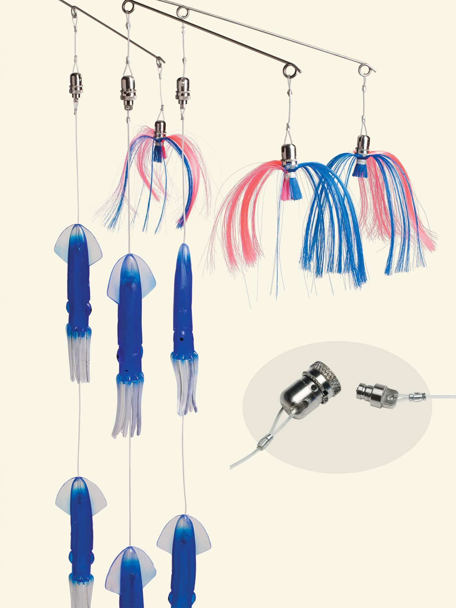 dredge fishing lures SNACK: RED HEAD WITH FLASH Oversized holes for dredge wires to pass through for easy color changes InciterZ Dredge Kits easy to