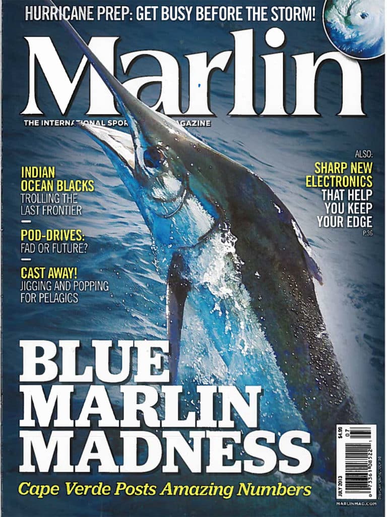 2013 cover of Marlin Magazine