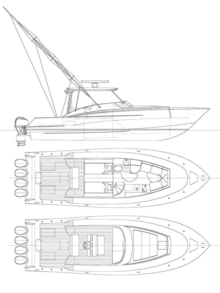 Renderings Jim Smith 43 Walkaround Fishing Boat