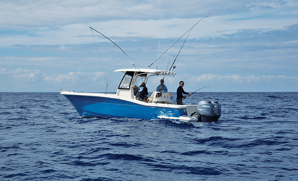 sport-fishing boat off New Zealand