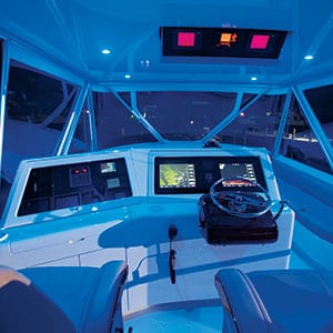electronics suite on fishing boat