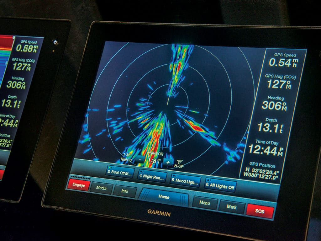 multifunction display on marine electronics