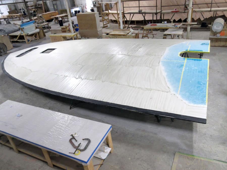 Construction of Jarrett Bay Boatworks 90