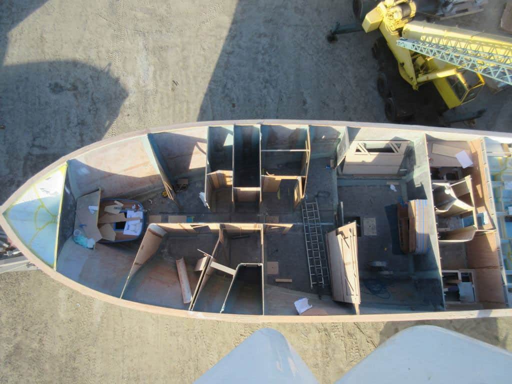 Construction of Jarrett Bay Boatworks 90
