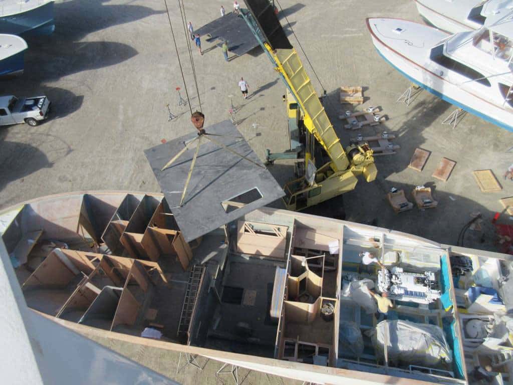 Construction of Jarrett Bay Boatworks 90