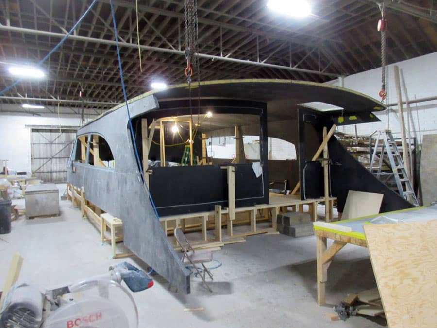 Construction of Jarrett Bay Boatworks 90