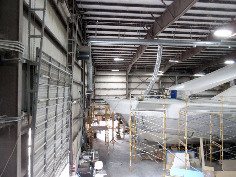 Construction of Jarrett Bay Boatworks 90