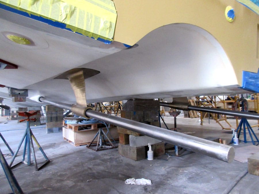 Construction of Jarrett Bay Boatworks 90
