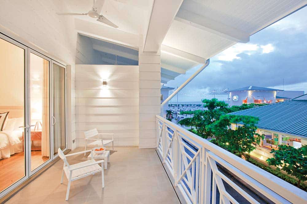 the balcony of a villa at marina pez vela