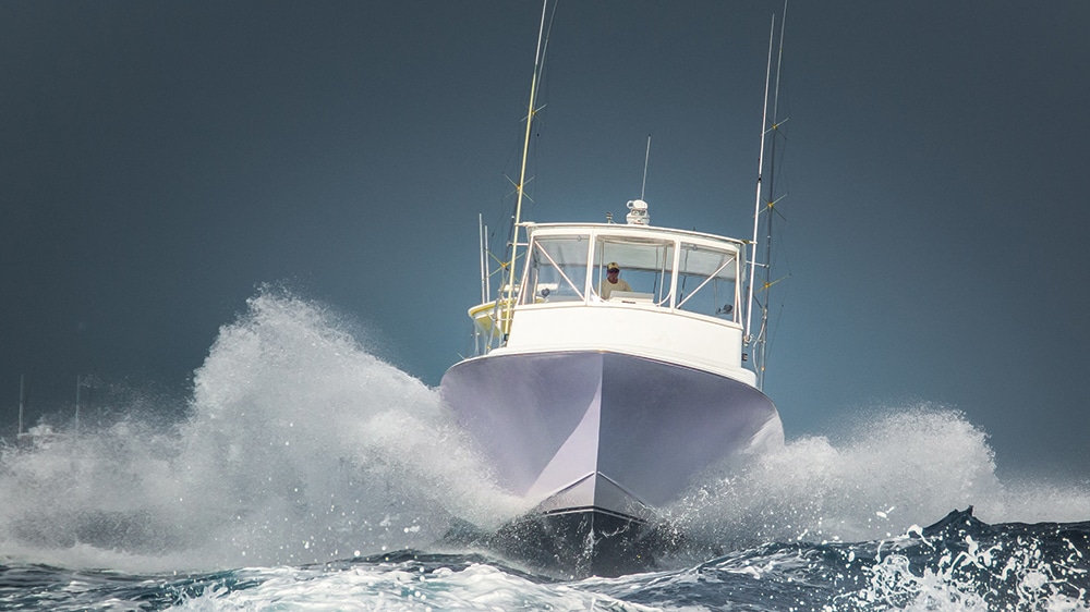 Carolina boat running off Oregon Inlet NC