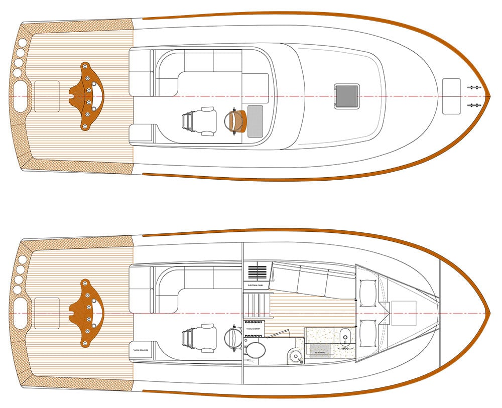 boat plans for maverick fishing yacht 36