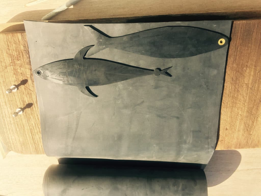 DIY blue marlin mudflaps