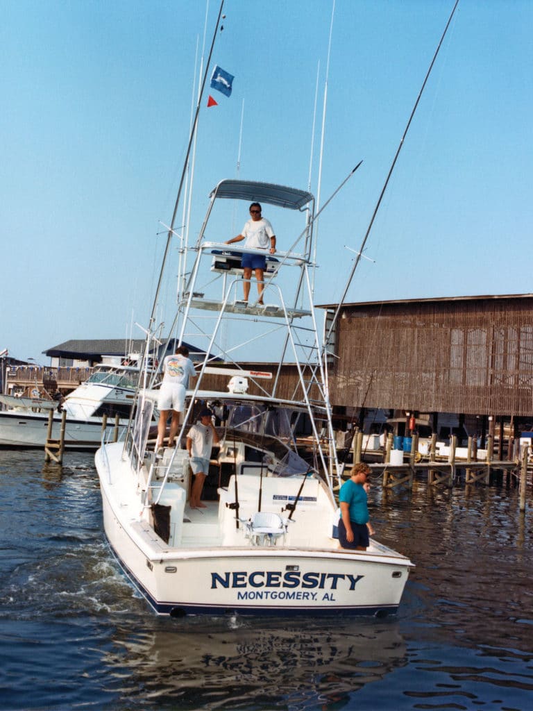 sport fishing boat Necessity in water