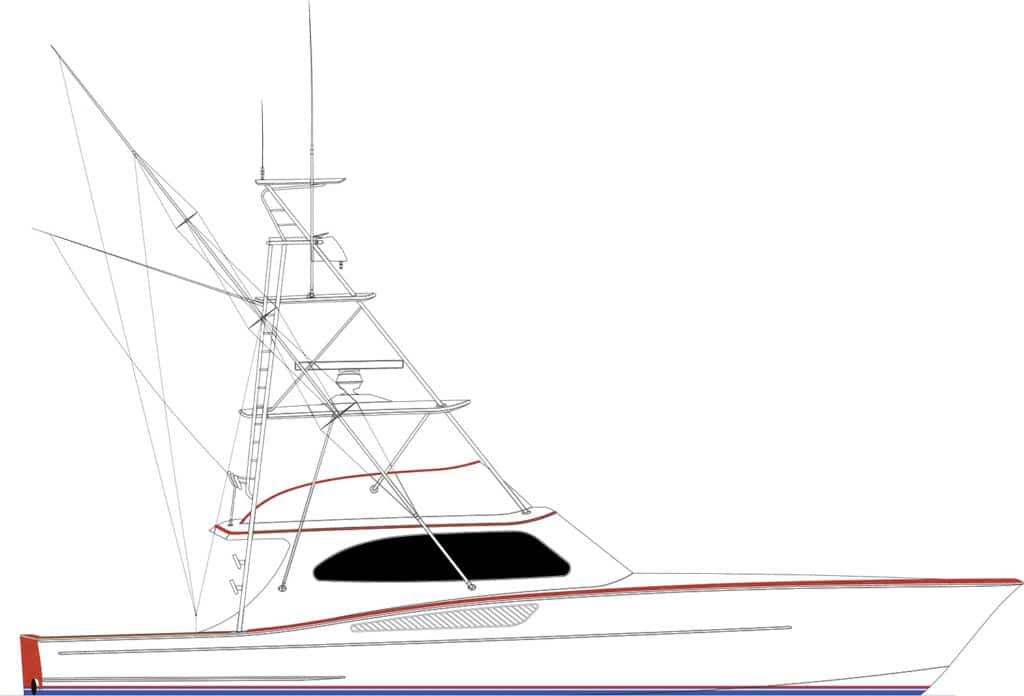 digital rendering of a new maverick yachts boat