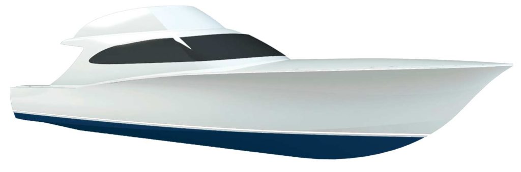 digital rendering of a new Spencer Yachts boat