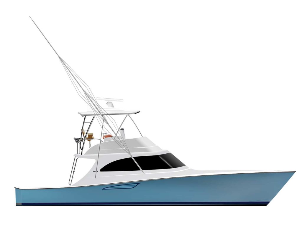 digital rendering of a new Viking Yachts boat