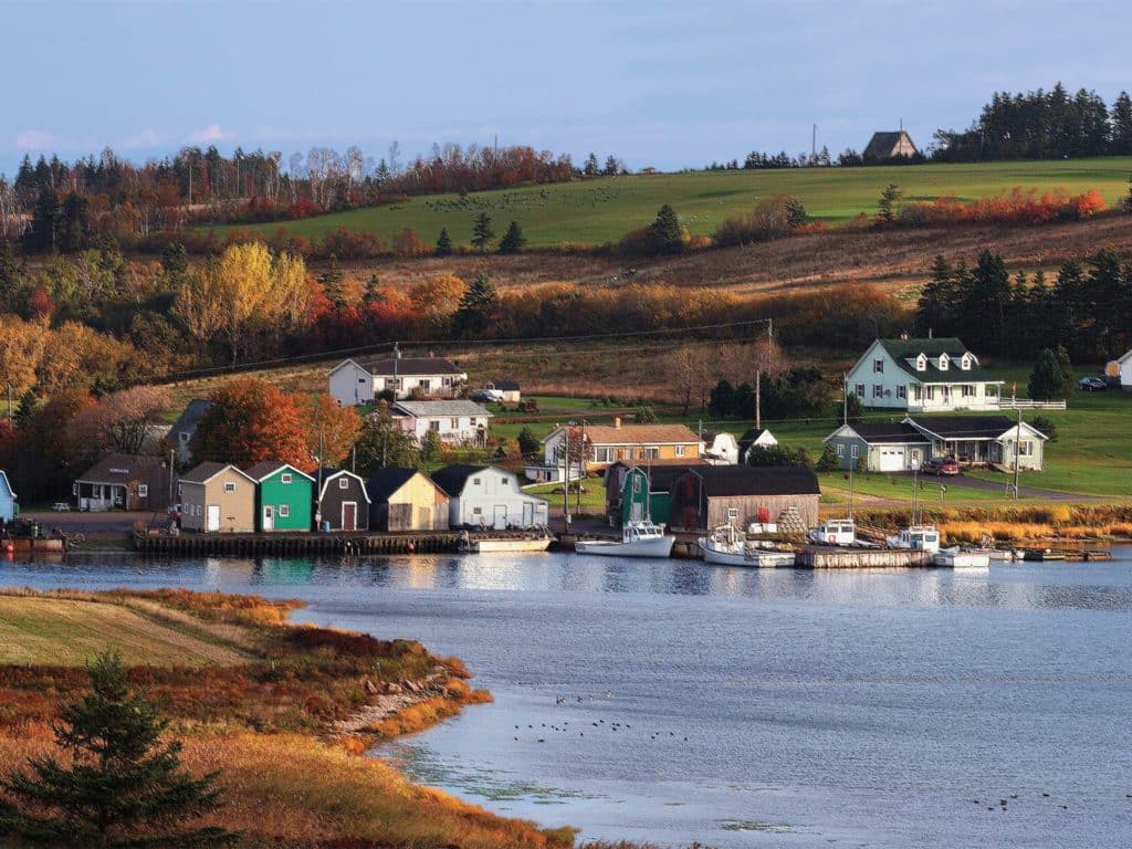 A quaint oceanside Nova Scotian town of Cavendish on Prince Edward Island.