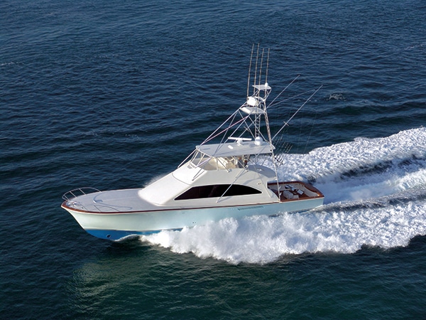 Ocean Yachts 73' running on water