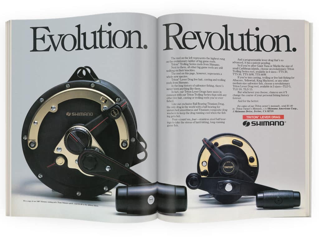old shimano TLD print advertisement