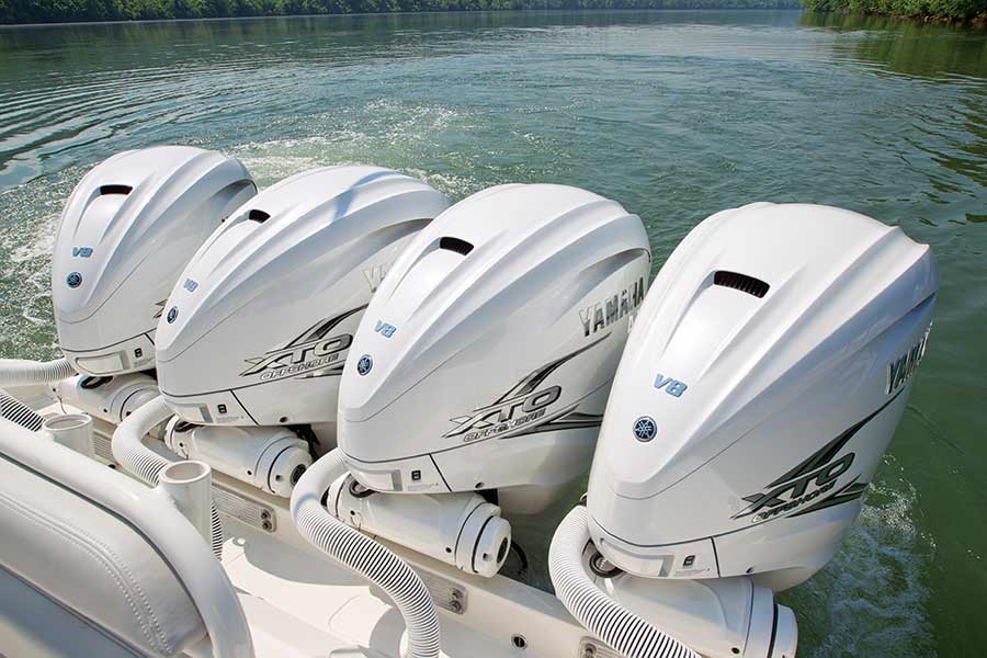 outboard motor sports fishing boat