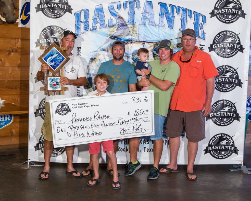 2016 Bastante John Uhr Memorial Billfish Tournament Paradise Ranch awards