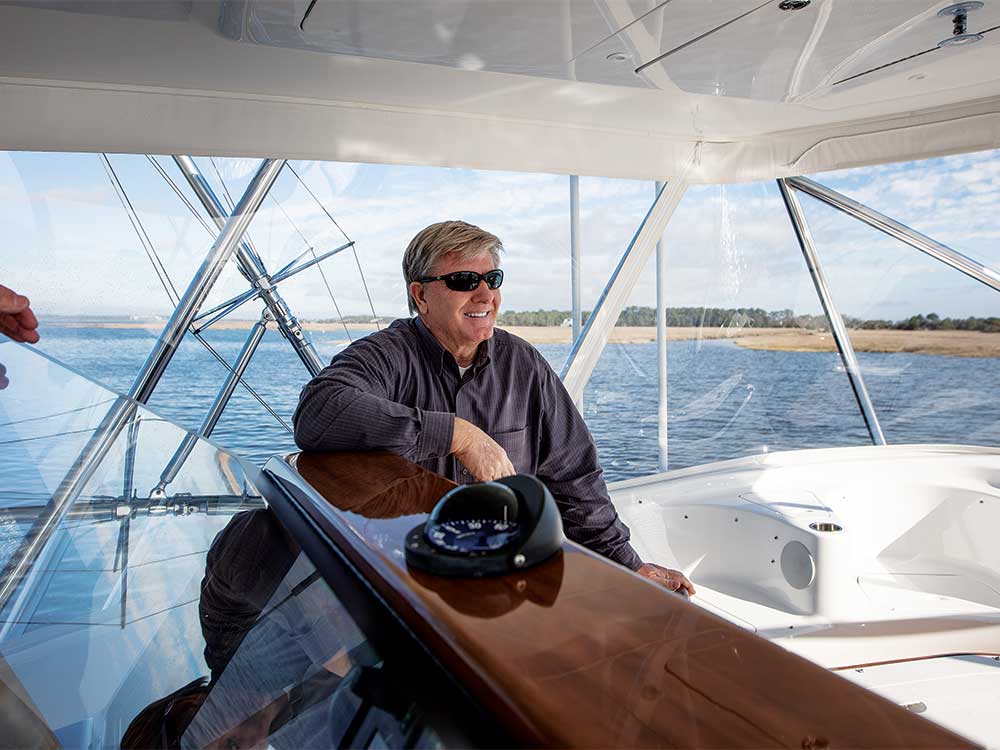 paul spencer on deck bridge