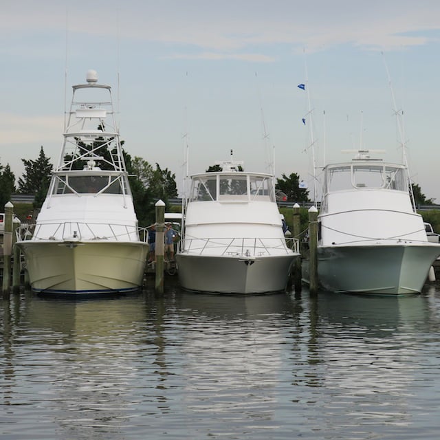 sport-fishing boats at docks