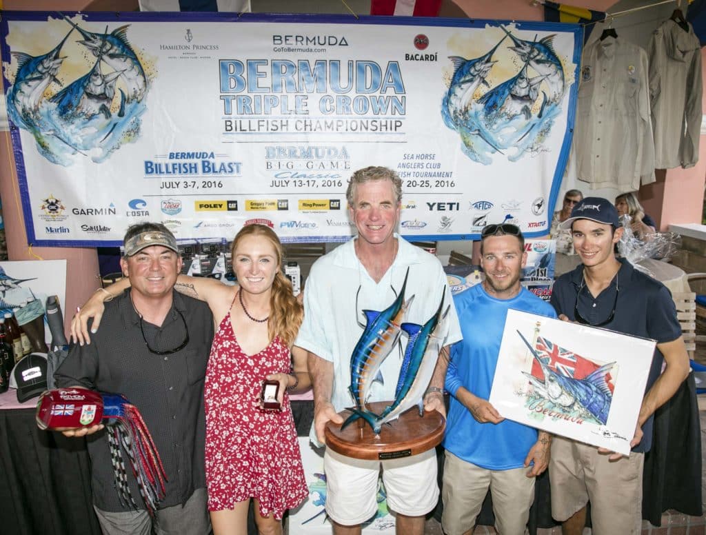 2016 Bermuda Triple Crown first place team Reel Addiction Stephanie Choate
