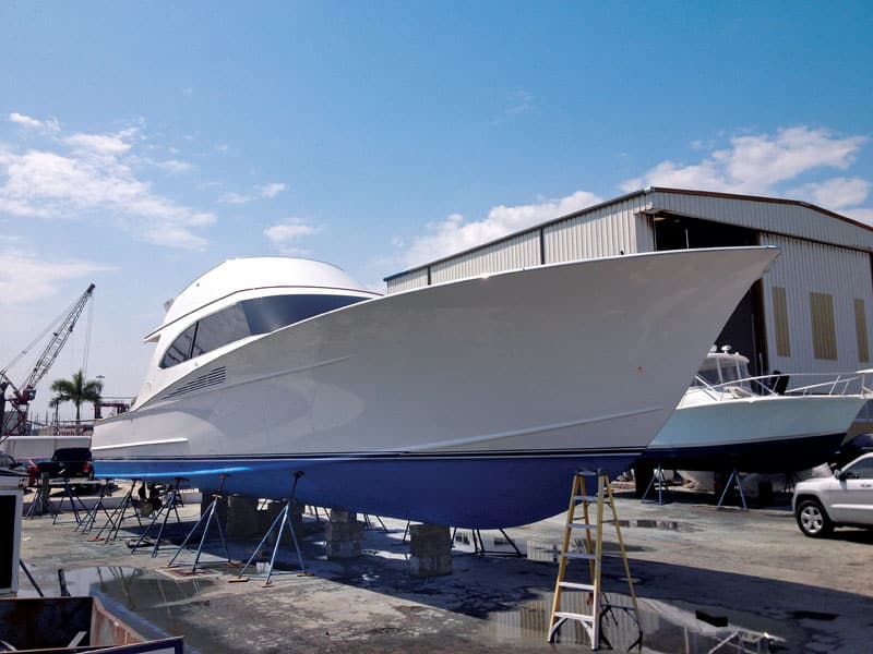 refitting a sport-fishing boat