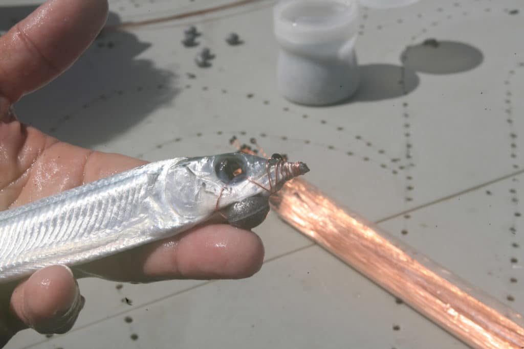 ballyhoo rig with rubber grommet