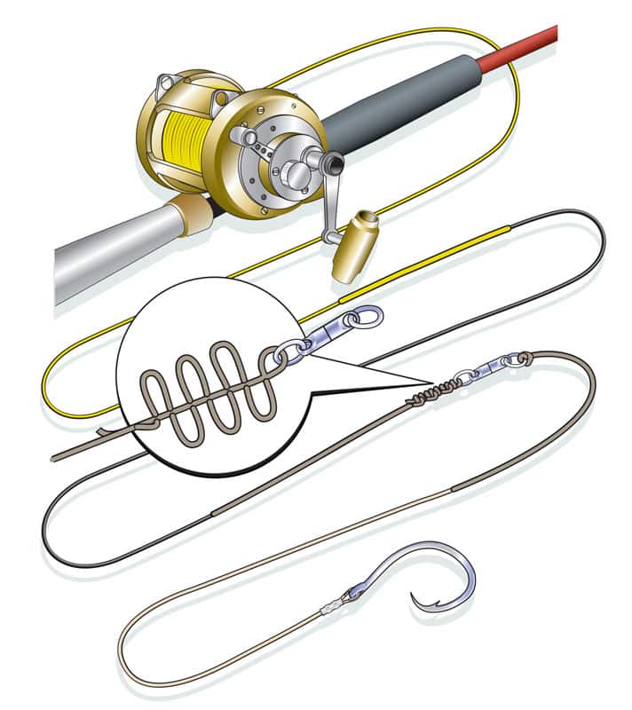 A terminal tackle setup for giant bluefin tuna