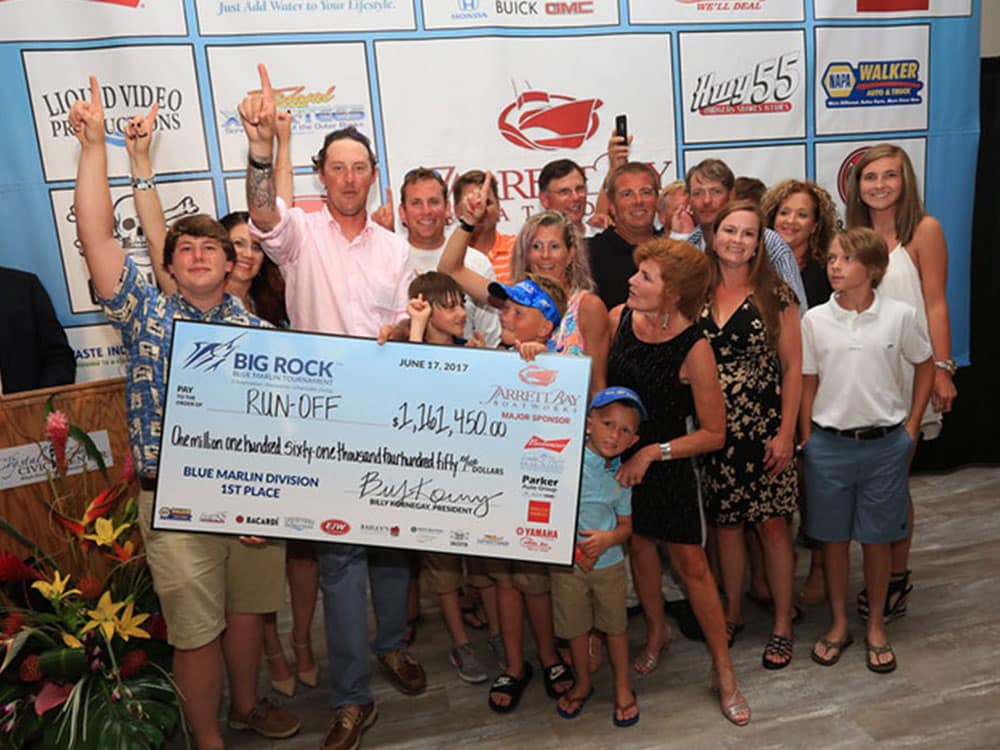 2017 big rock blue marlin tournament winning team run off