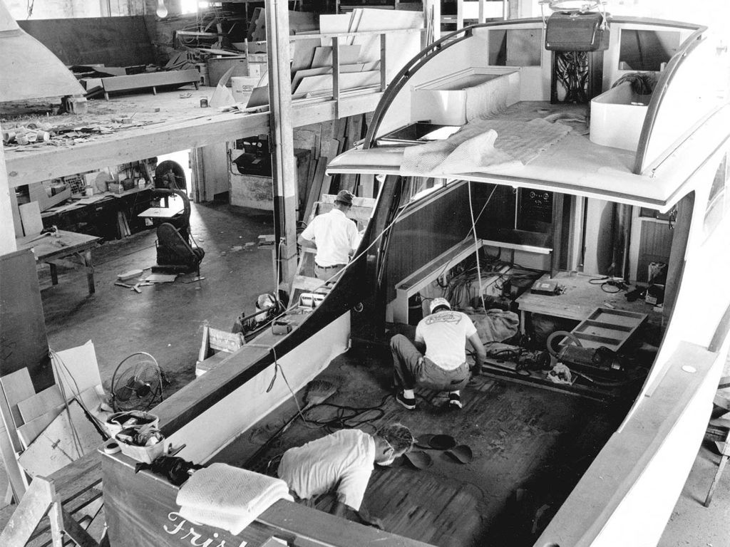 black and white image of the rybovich and sons workshop
