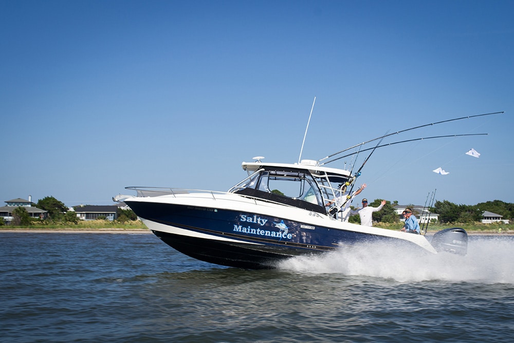 Salty Maintenance sport-fishing boat