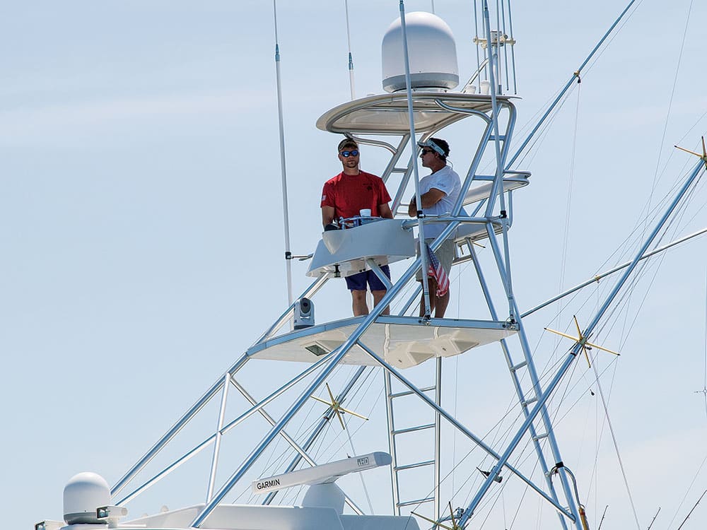 tower on boat for communication