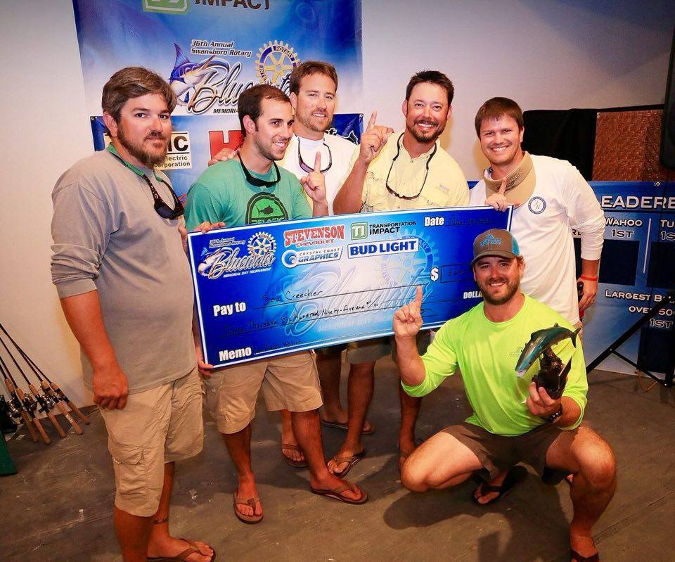 Sea Creecher Brandon Creech top wahoo Swansboro Rotary Club Blue Water Tournament