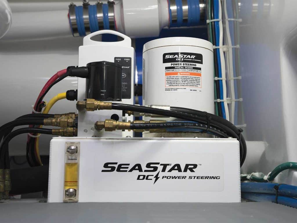 A SeaStar DC Power Steering engine part.