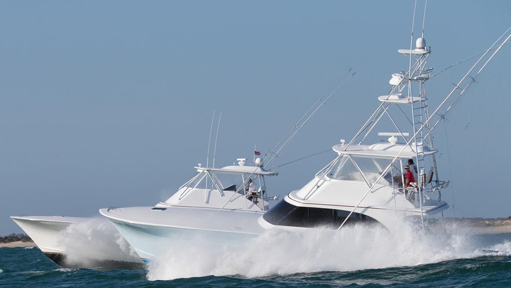 Shearline sport-fishing boat