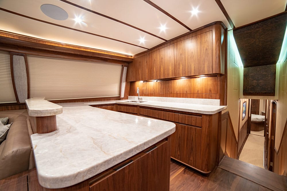 spencer yachts 74 interior kitchen