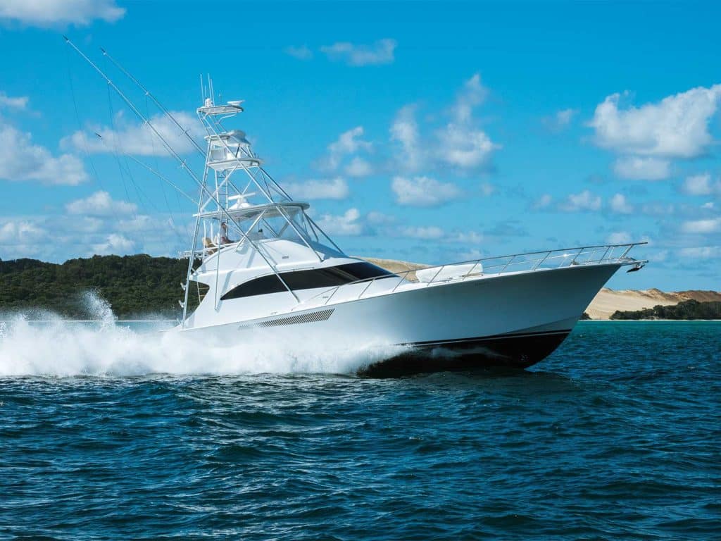 A sport-fishing boat on the water