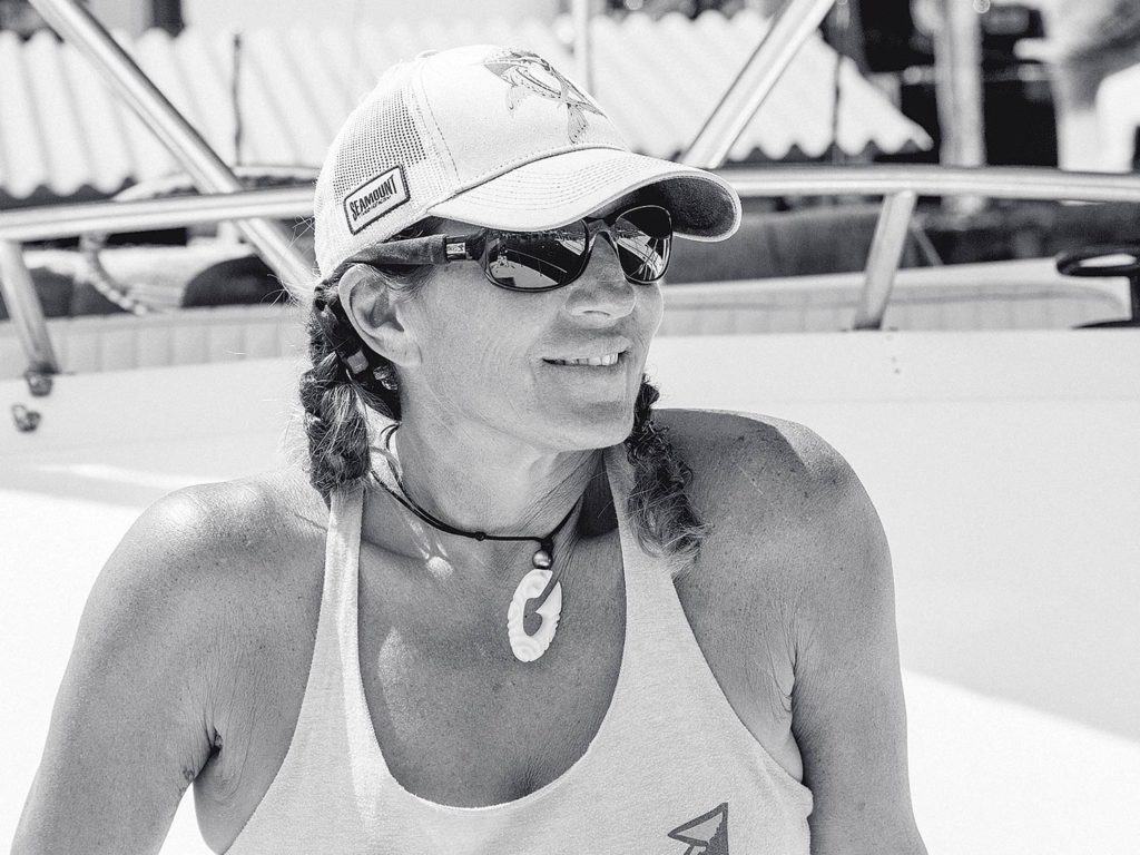 Black and white image of Tara Thompson-Disnard